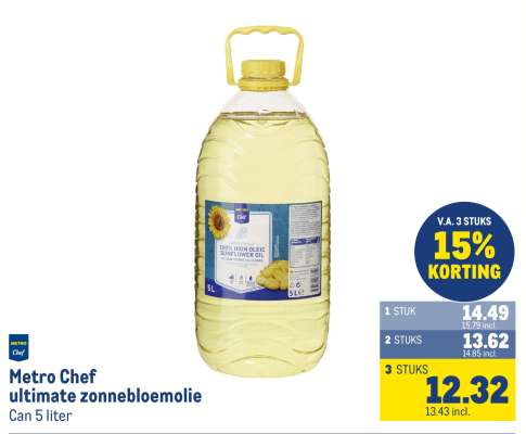 Metro Chef ultimate zonnebloemolie