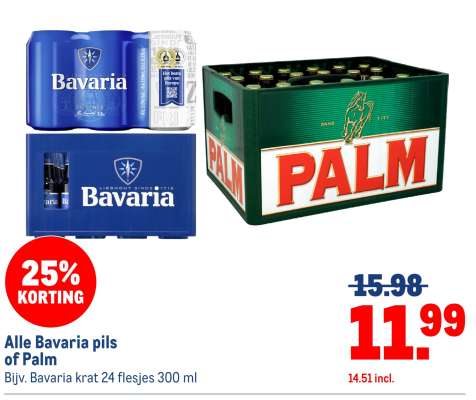 Alle Bavaria pils of Palm
