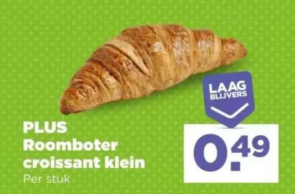 PLUS Roomboter croissant klein