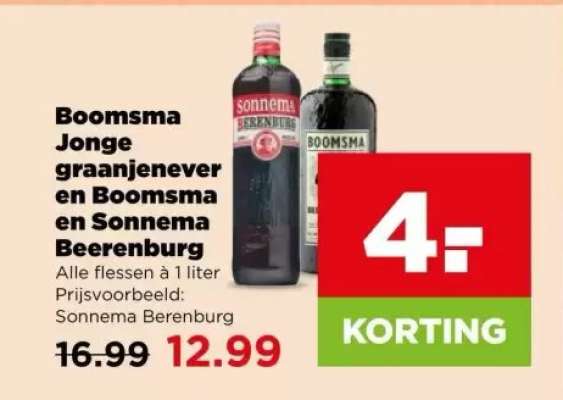 Boomsma Jonge graanjenever en Boomsma en Sonnema Beerenburg
