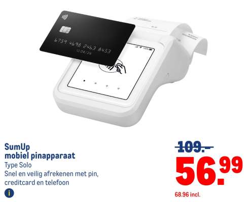 SumUp mobiel pinapparaat