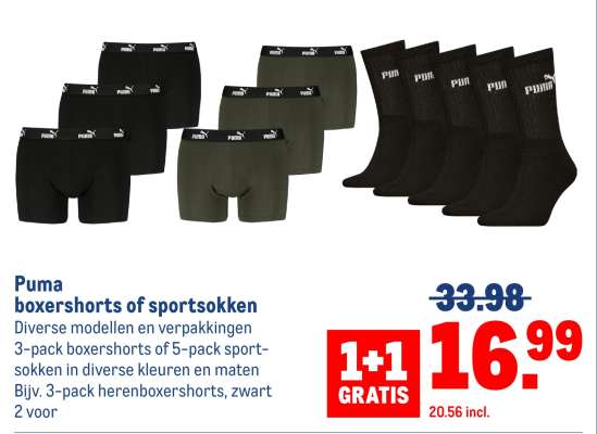 Puma boxershorts of sportsokken
