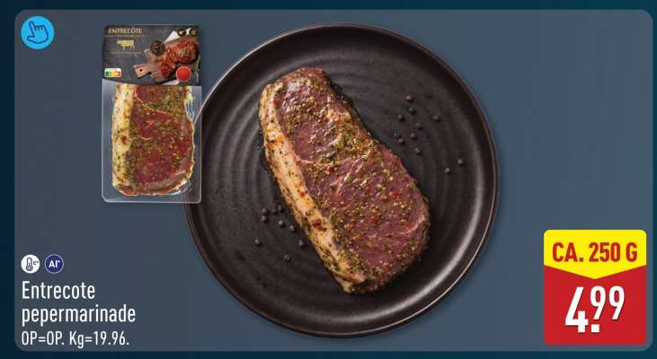 Entrecôte pepermarinade