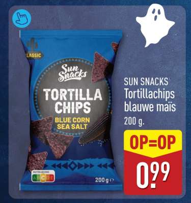 SUN SNACKS Tortillachips blauwe maïs