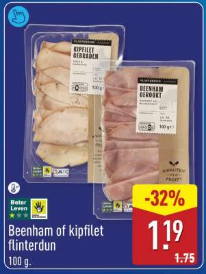 Beenham of kipfilet flinterdun