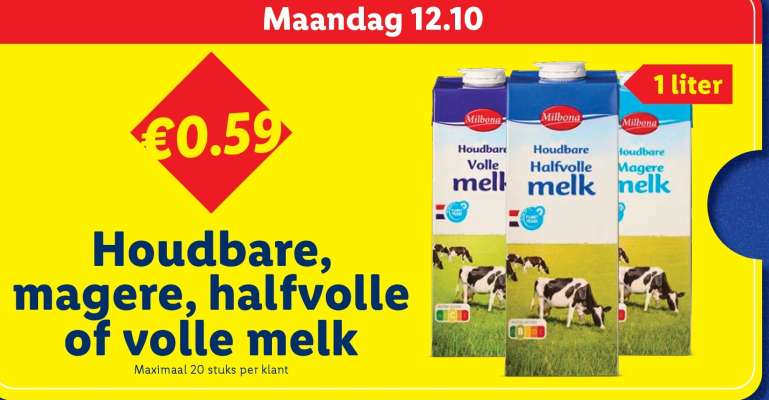 Houdbare, magere, halfvolle of volle melk