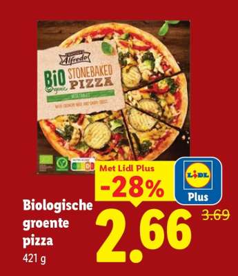Biologische groente pizza