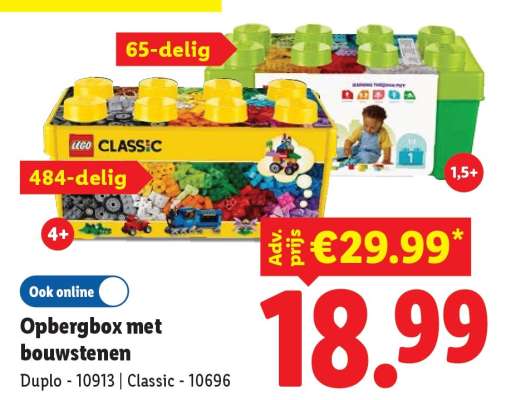 Opbergbox met bouwstenen