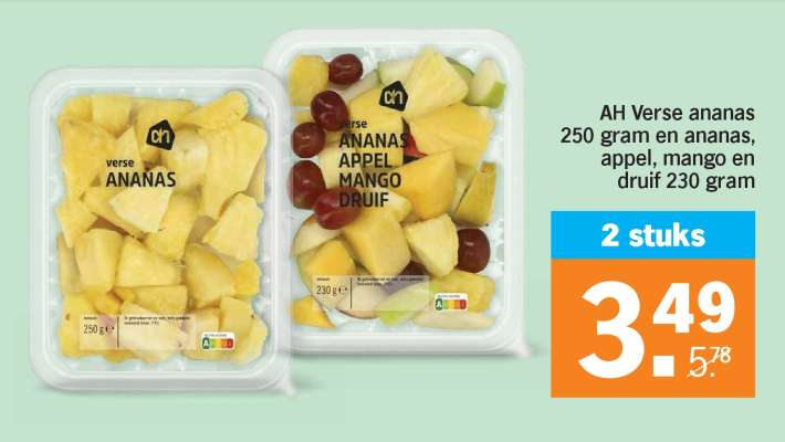 AH Verse ananas en ananas, appel, mango en druif