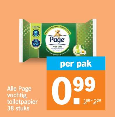 Alle Page vochtig toiletpapier 38 stuks