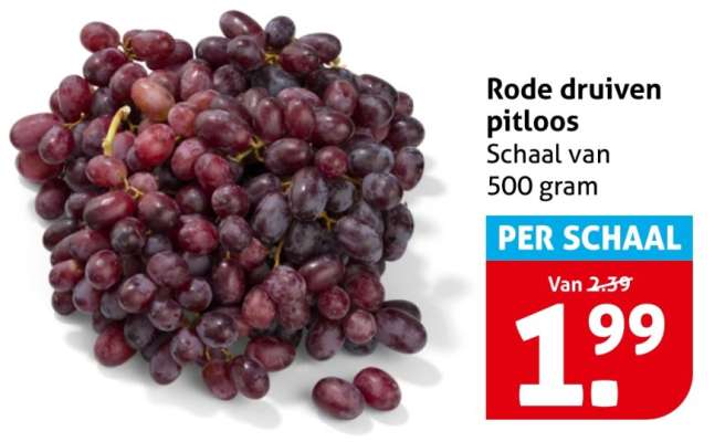 Rode druiven pitloos