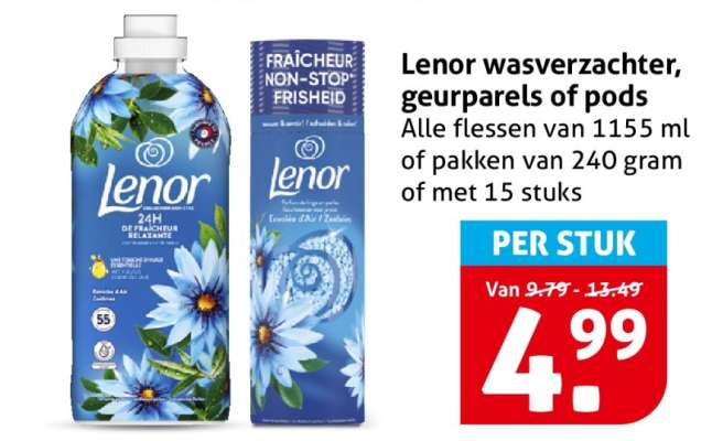 Lenor wasverzachter, geurparels of pods