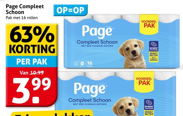 Page compleet schoon