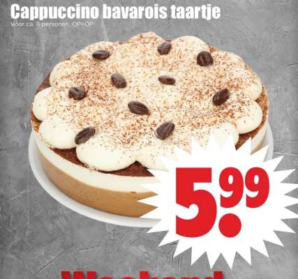 Cappuccino bavarois taartje