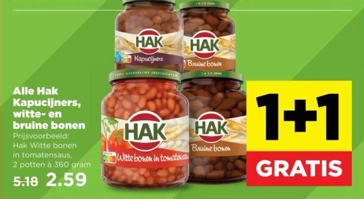 Hak Kapucijners, witte- en bruine bonen