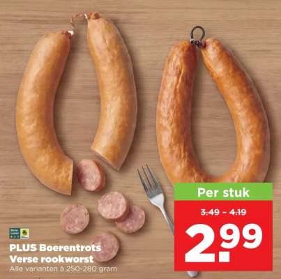 PLUS Boerentrots Verse rookworst