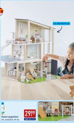 Houten poppenhuis