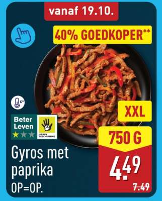Gyros met paprika