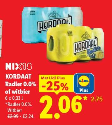 KORDAAT Radler 0.0% of witbier