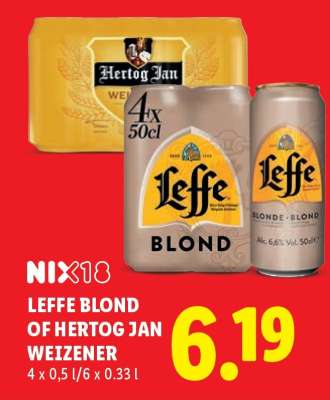 LEFFE BLOND OF HERTOG JAN WEIZENER