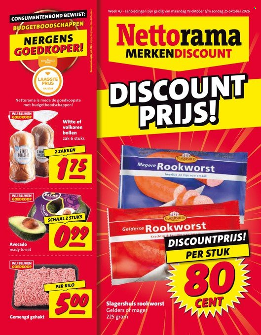 Nettorama-aanbieding - 19.10.2026 - 25.10.2026. Pagina 1
