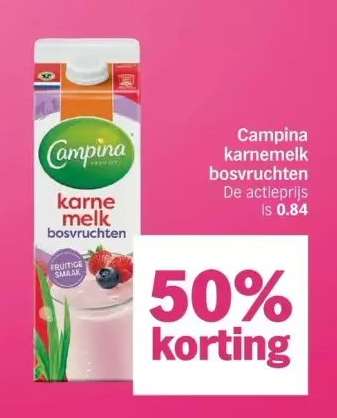 Campina karnemelk bosvruchten