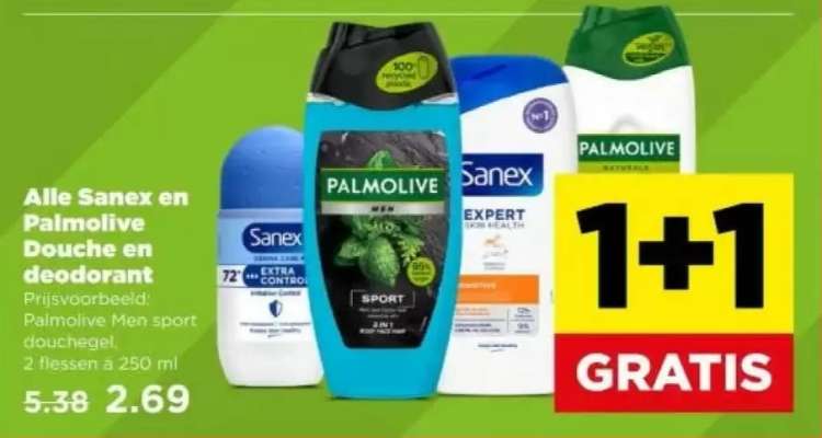 Alle Sanex en Palmolive Douche en deodorant