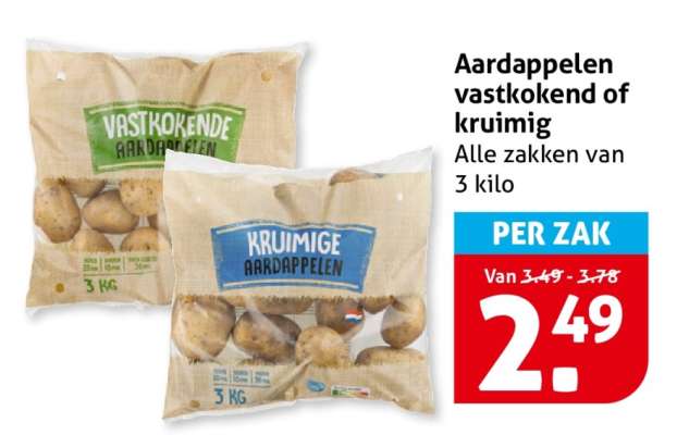 Aardappelen vastkokend of kruimig